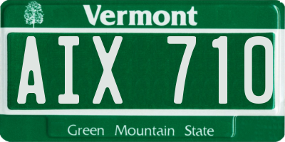 VT license plate AIX710