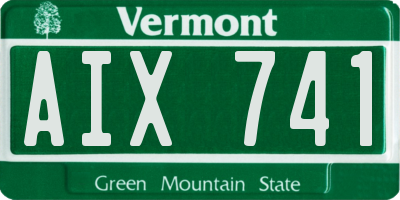 VT license plate AIX741