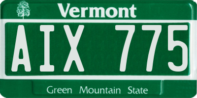 VT license plate AIX775