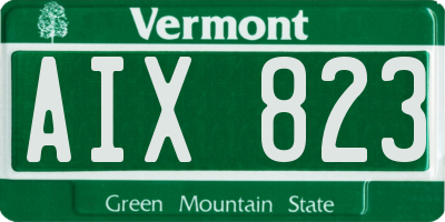 VT license plate AIX823