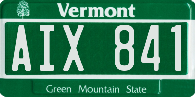 VT license plate AIX841