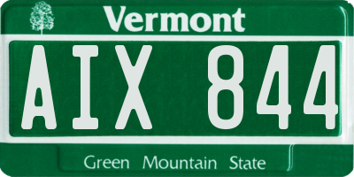 VT license plate AIX844