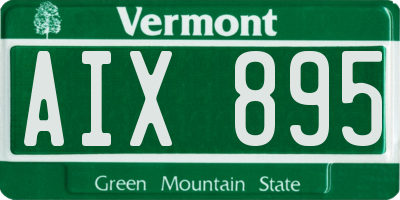VT license plate AIX895