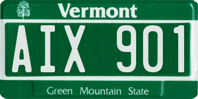 VT license plate AIX901