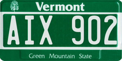 VT license plate AIX902