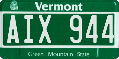 VT license plate AIX944