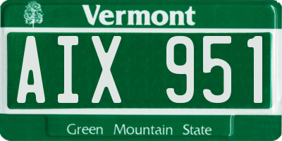 VT license plate AIX951