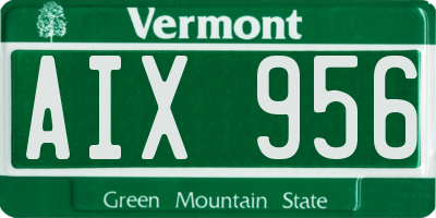 VT license plate AIX956
