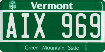VT license plate AIX969