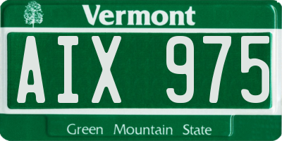 VT license plate AIX975