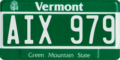 VT license plate AIX979