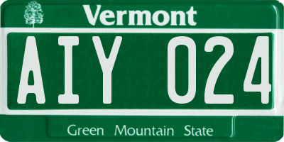 VT license plate AIY024