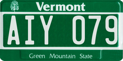VT license plate AIY079