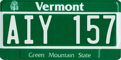 VT license plate AIY157