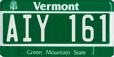 VT license plate AIY161