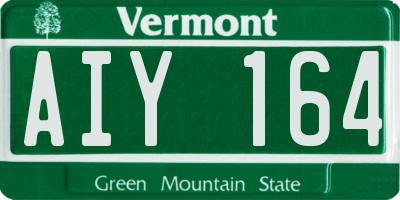 VT license plate AIY164