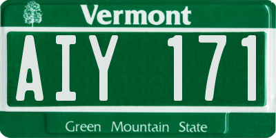 VT license plate AIY171