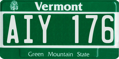 VT license plate AIY176