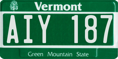 VT license plate AIY187