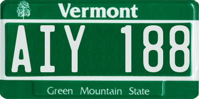 VT license plate AIY188