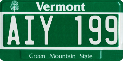VT license plate AIY199
