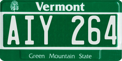 VT license plate AIY264