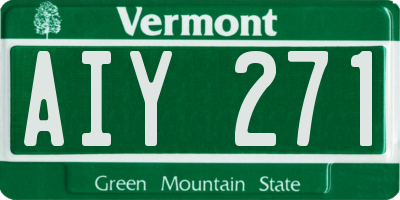 VT license plate AIY271