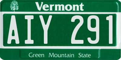VT license plate AIY291