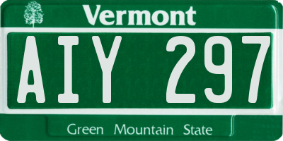 VT license plate AIY297