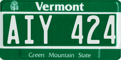 VT license plate AIY424