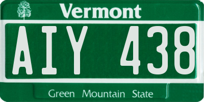 VT license plate AIY438