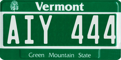 VT license plate AIY444