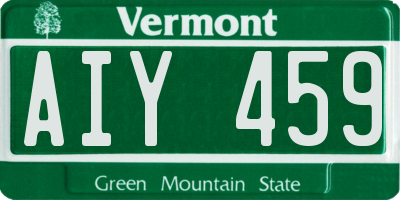 VT license plate AIY459