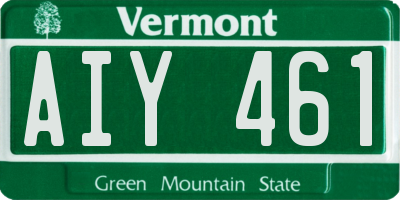 VT license plate AIY461