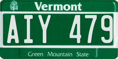 VT license plate AIY479