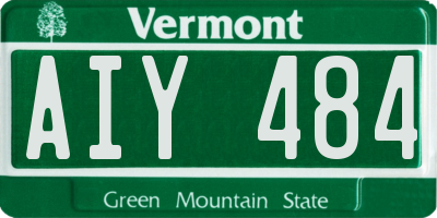 VT license plate AIY484