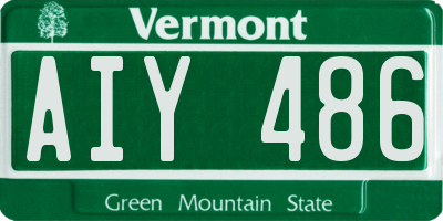 VT license plate AIY486