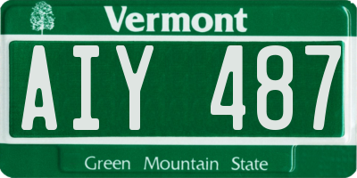 VT license plate AIY487