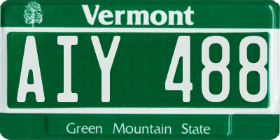 VT license plate AIY488