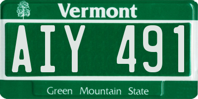 VT license plate AIY491