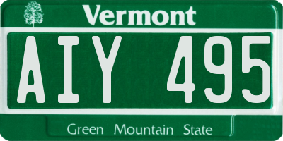 VT license plate AIY495