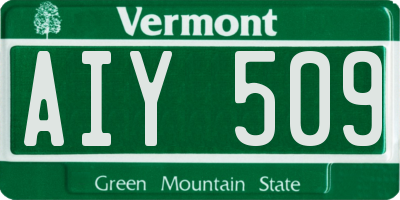 VT license plate AIY509