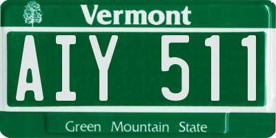 VT license plate AIY511
