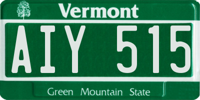 VT license plate AIY515