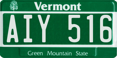 VT license plate AIY516