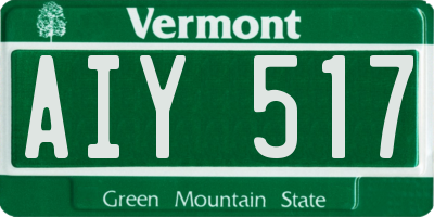 VT license plate AIY517