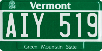 VT license plate AIY519