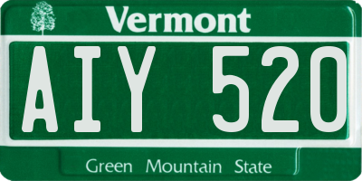 VT license plate AIY520