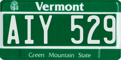 VT license plate AIY529