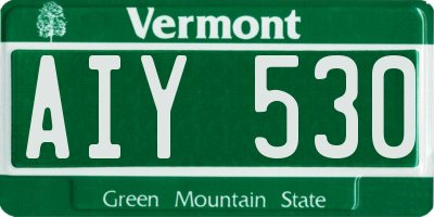 VT license plate AIY530